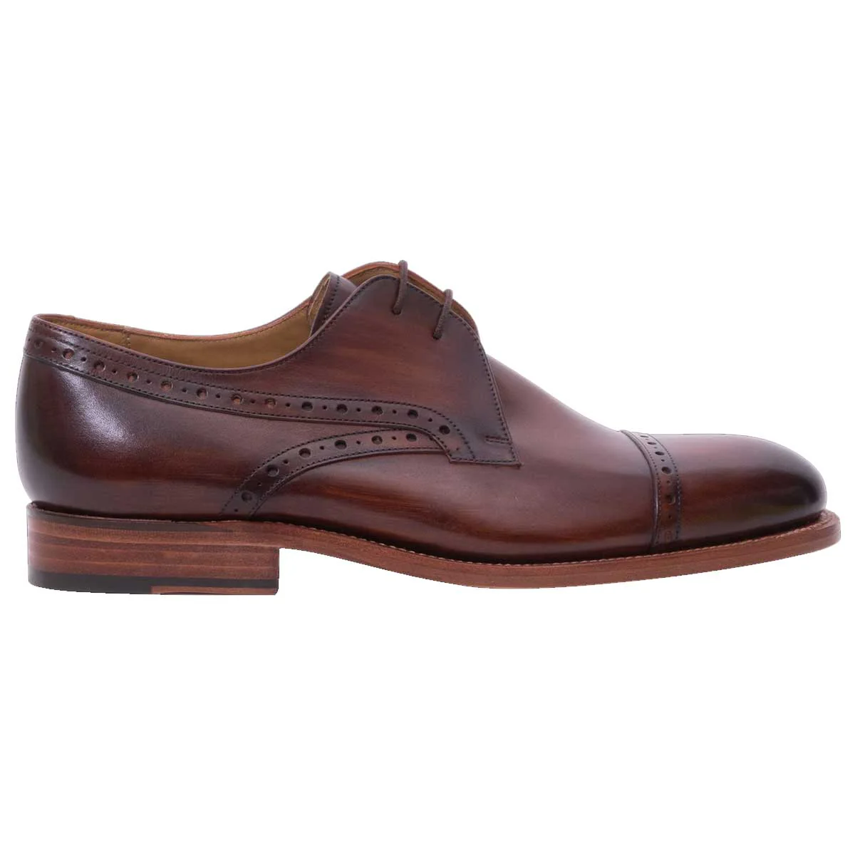 BARKER Wye Shoes - Mens Derby - Hand Brushed Brown - Image 4