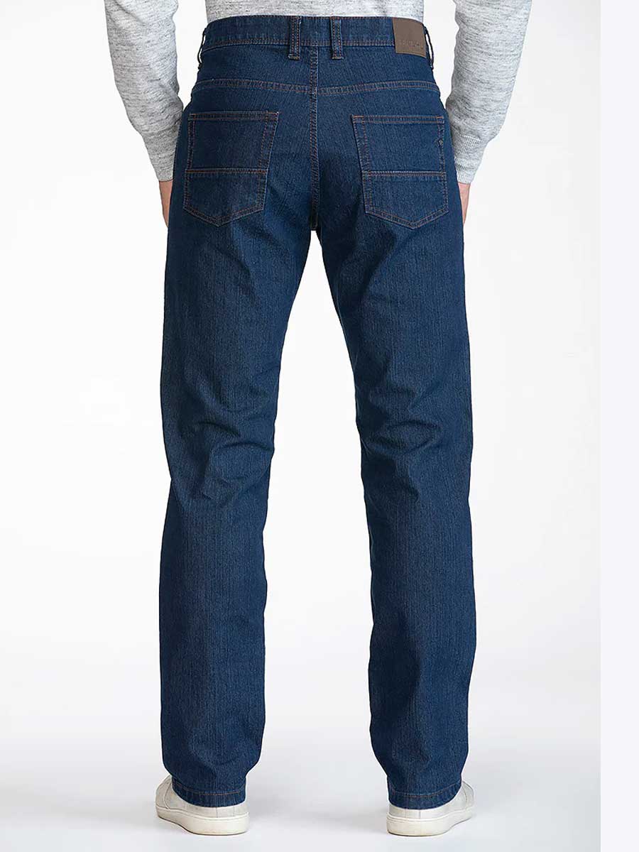 BRUHL Mens Genua III B Light Ring Denim Jeans - Dark Blue - Image 3
