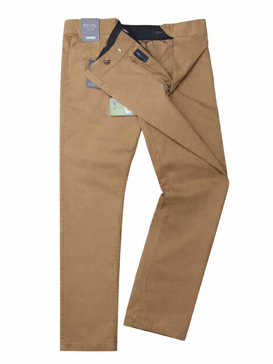 BRUHL Parma B Stretch Cotton Chino - Men's - Beige - Image 2