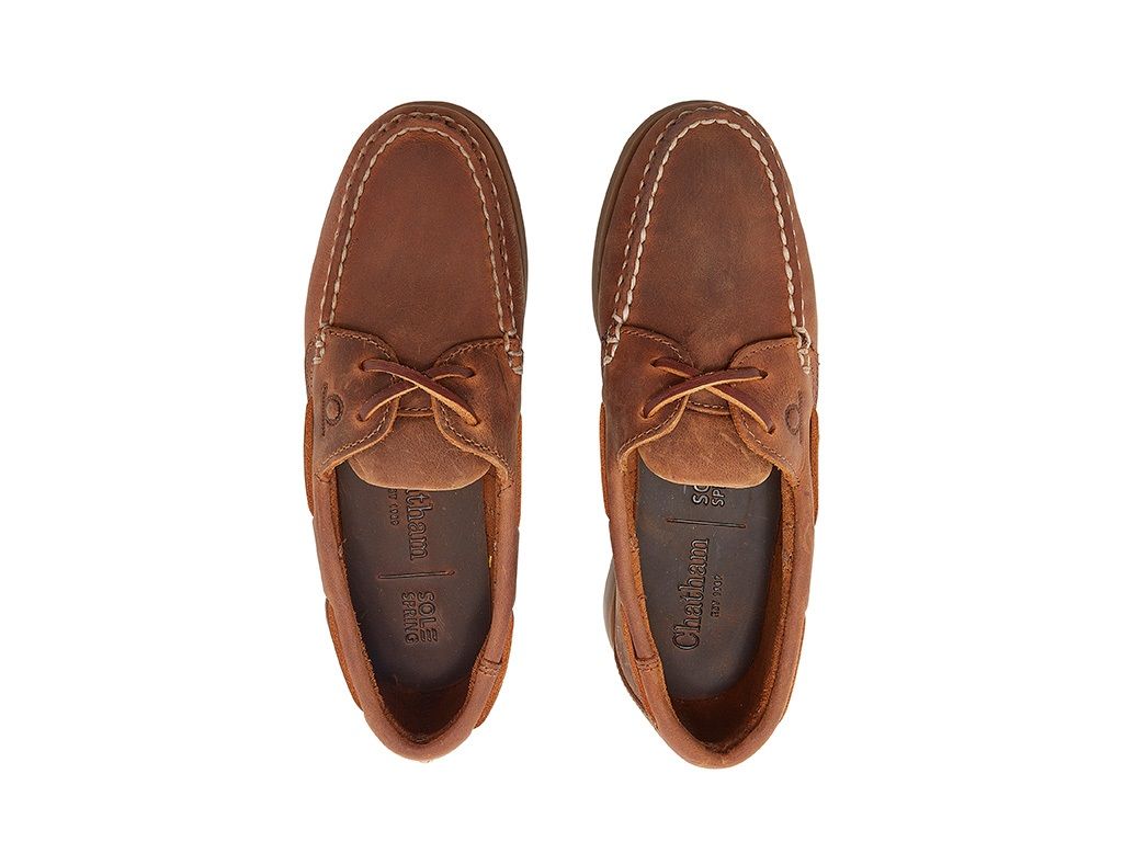CHATHAM Ladies Java G2 Leather Sustainable Deck Shoes - Walnut - Image 4