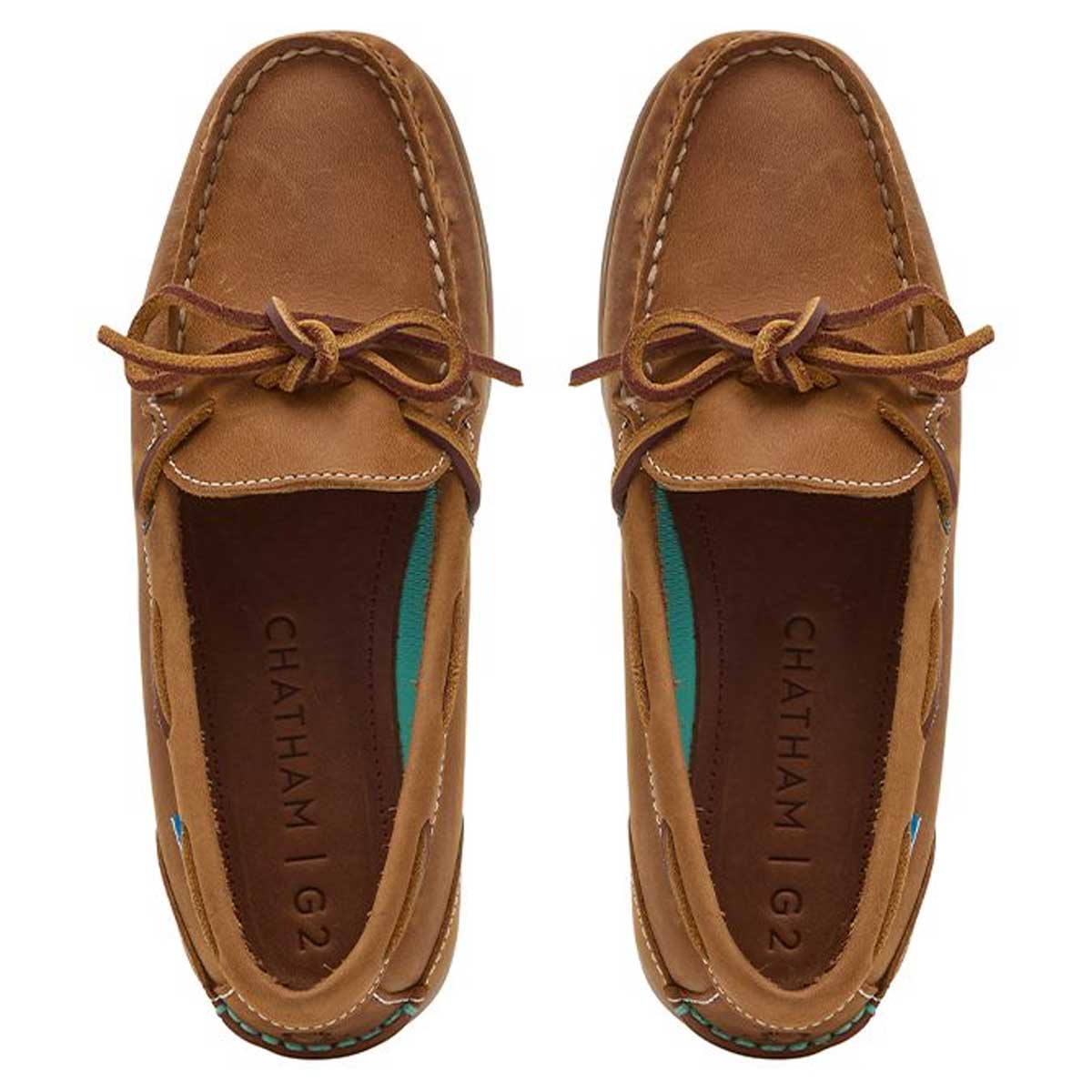 CHATHAM Ladies Olivia G2 Slip-On Deck Shoes - Walnut - Image 3