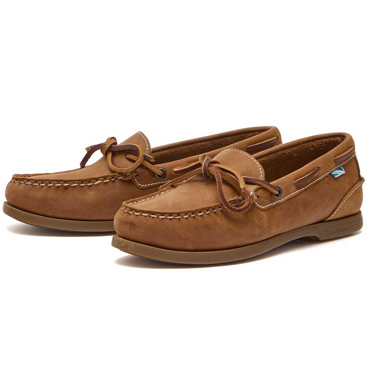 CHATHAM Ladies Olivia G2 Slip-On Deck Shoes - Walnut - Image 4