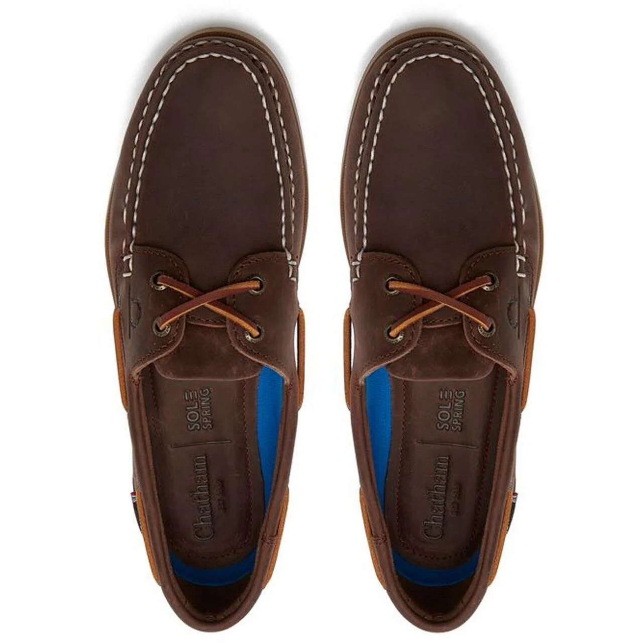 CHATHAM Mens Deck II G2 Leather Boat Shoes - Chocolate - Image 4