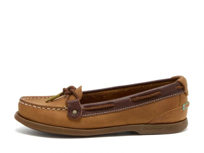CHATHAM Rota G2 Leather Slip-On Boat Shoes - Women's - Walnut / Brown Snake - Image 5