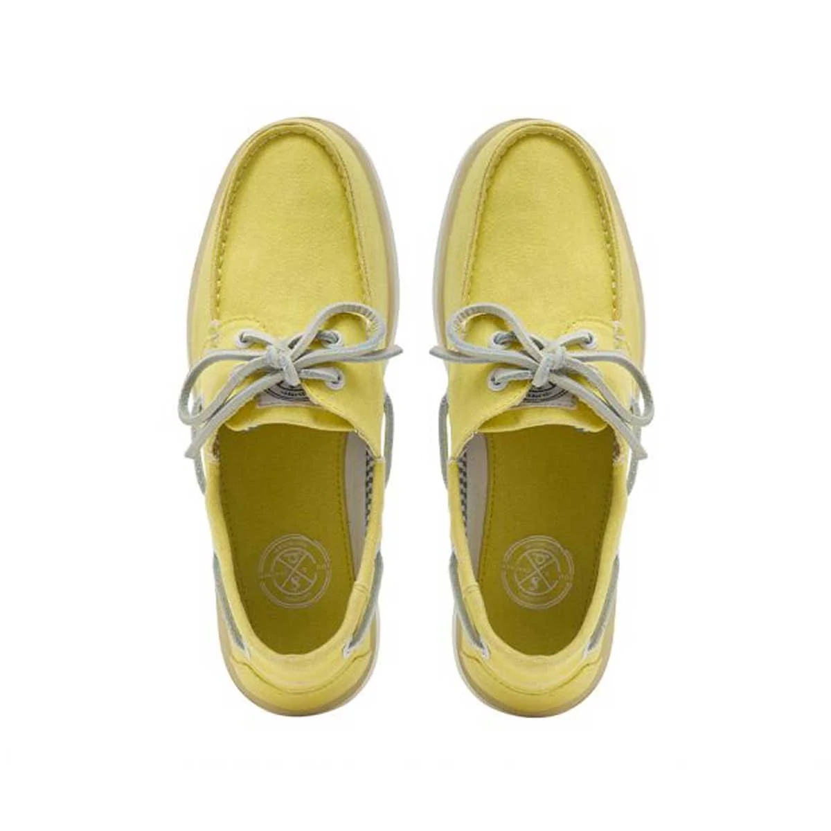 CHATHAM x JOULES Jetty Canvas Boat Shoes - Women's - Yellow - Image 4