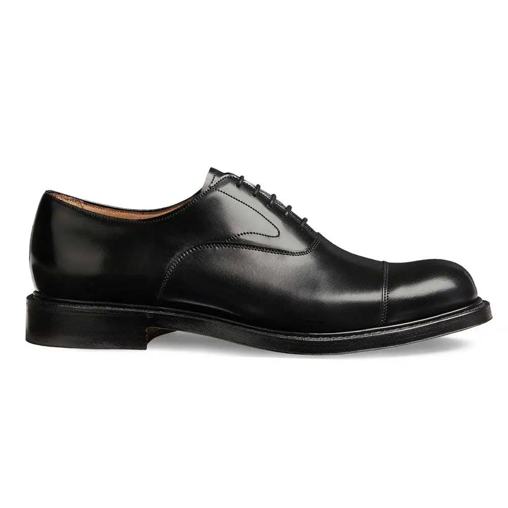 CHEANEY Shoes - Greenwich Capped Oxford - Black Hi-Shine - Image 3