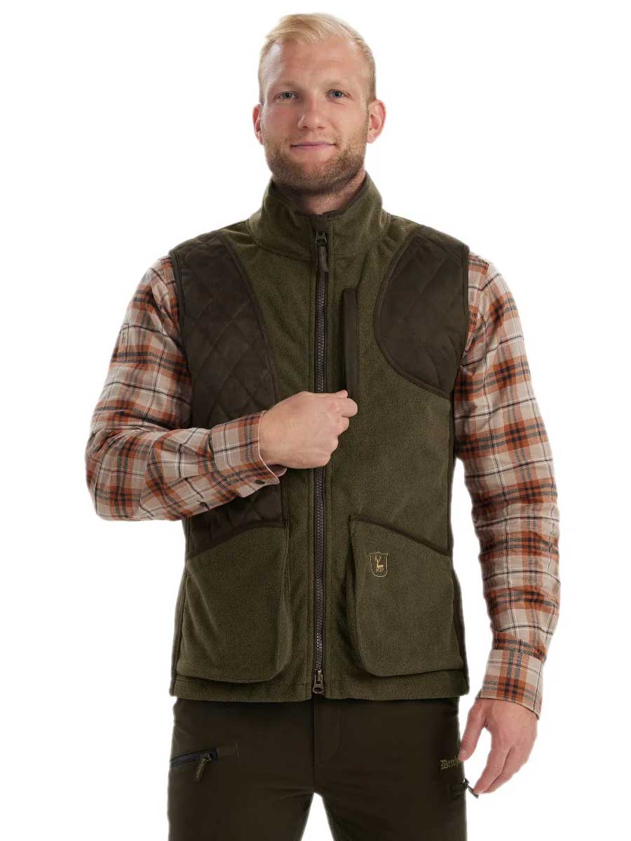 DEERHUNTER Gamekeeper Shooting Waistcoat - Mens - Graphite Green