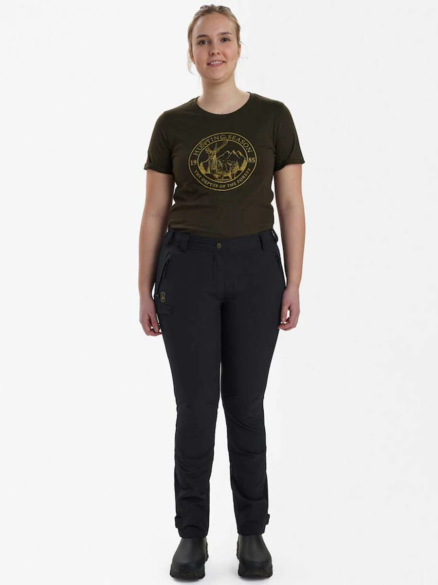 DEERHUNTER Lady Ann Full Stretch Trousers - Black - Image 3