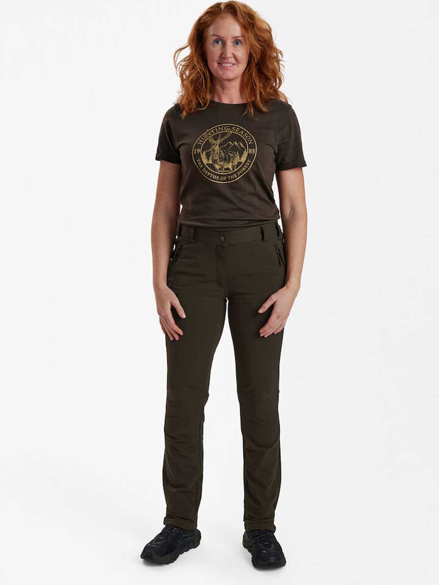 DEERHUNTER Lady Ann Full Stretch Trousers - Fallen Leaf - Image 4