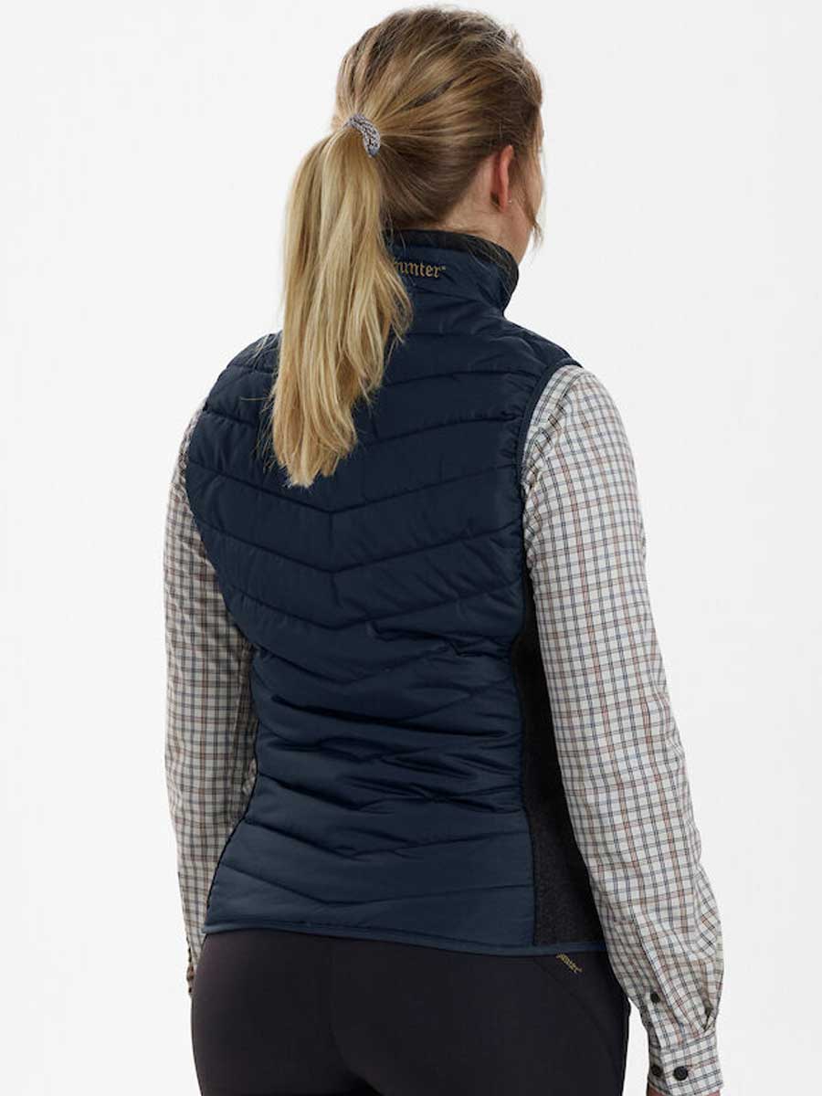 DEERHUNTER Lady Caroline Padded Waistcoat with Knit - Dark Blue - Image 2