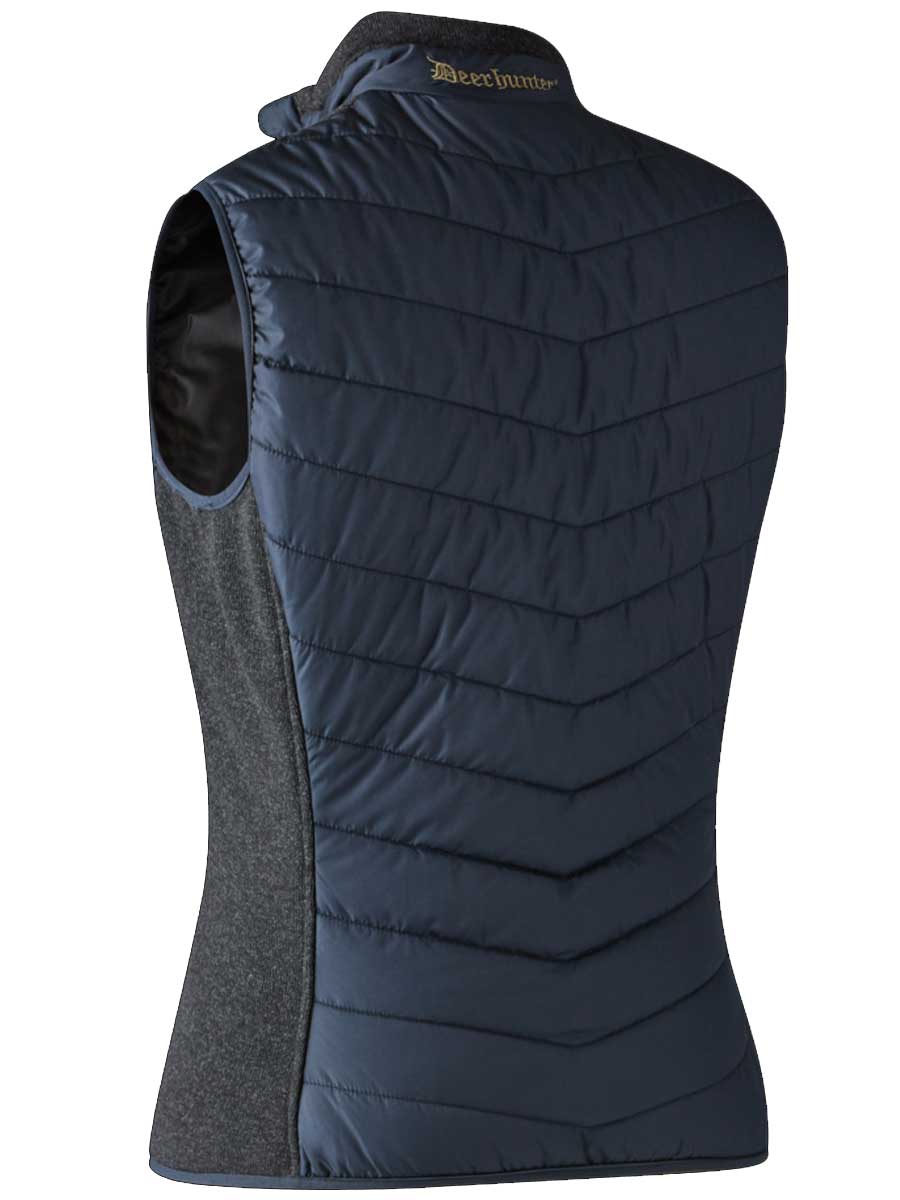 DEERHUNTER Lady Caroline Padded Waistcoat with Knit - Dark Blue - Image 5