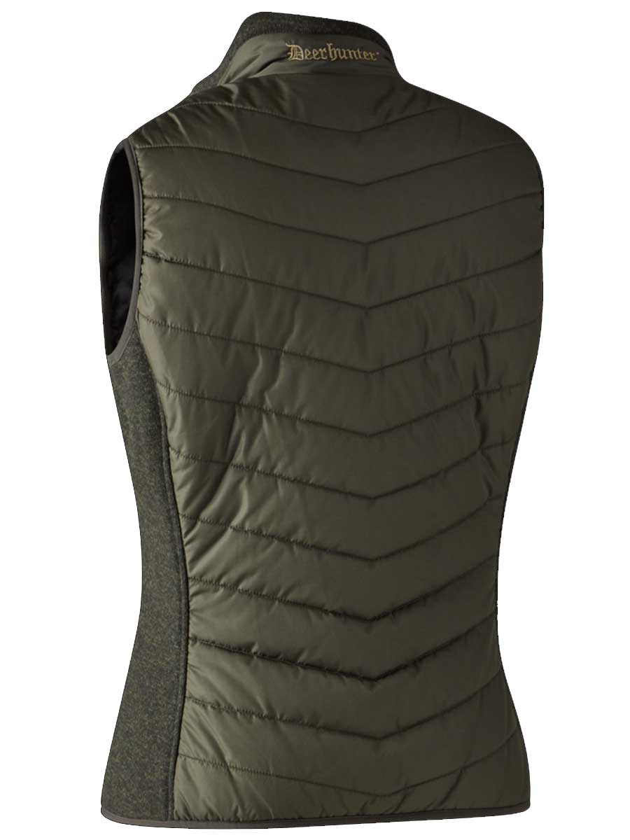 DEERHUNTER Lady Caroline Padded Waistcoat with Knit - Timber - Image 6
