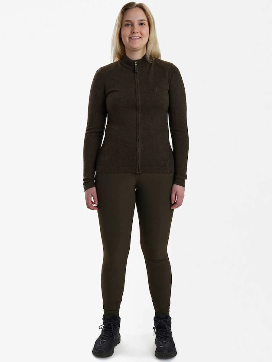 DEERHUNTER Lady Darlington Knit Cardigan - Dark Elm - Image 3