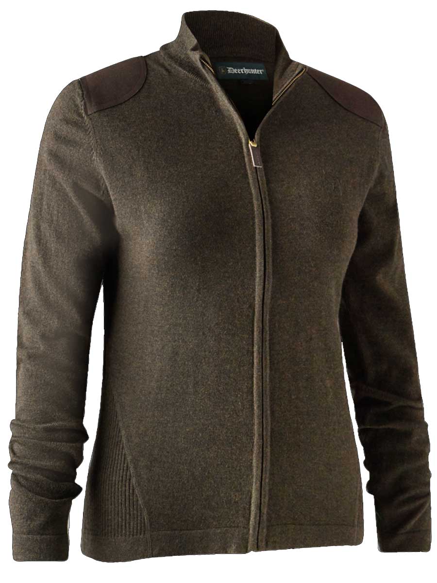 DEERHUNTER Lady Darlington Knit Cardigan - Dark Elm - Image 4