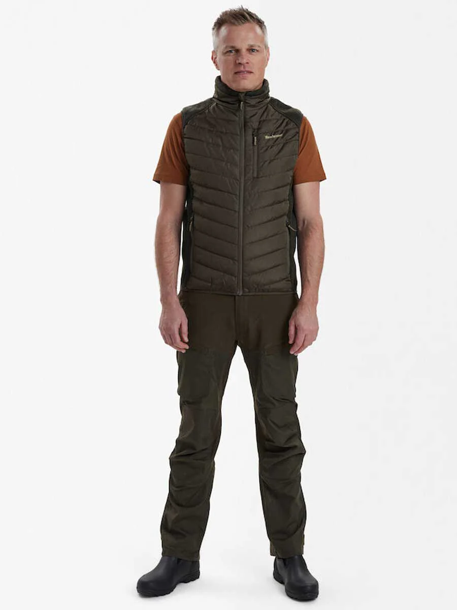 DEERHUNTER Moor Padded Waistcoat w.Knit - Mens - Timber - Image 4