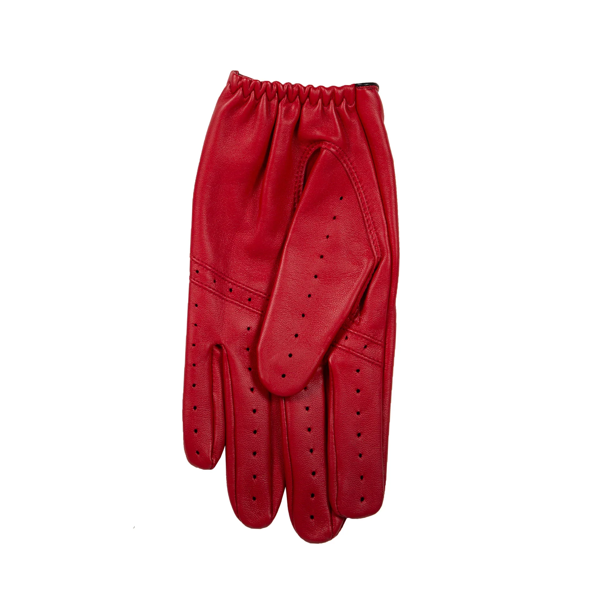 DENTS Delta Men's Classic Leather Driving Gloves - Berry & Black - Image 6