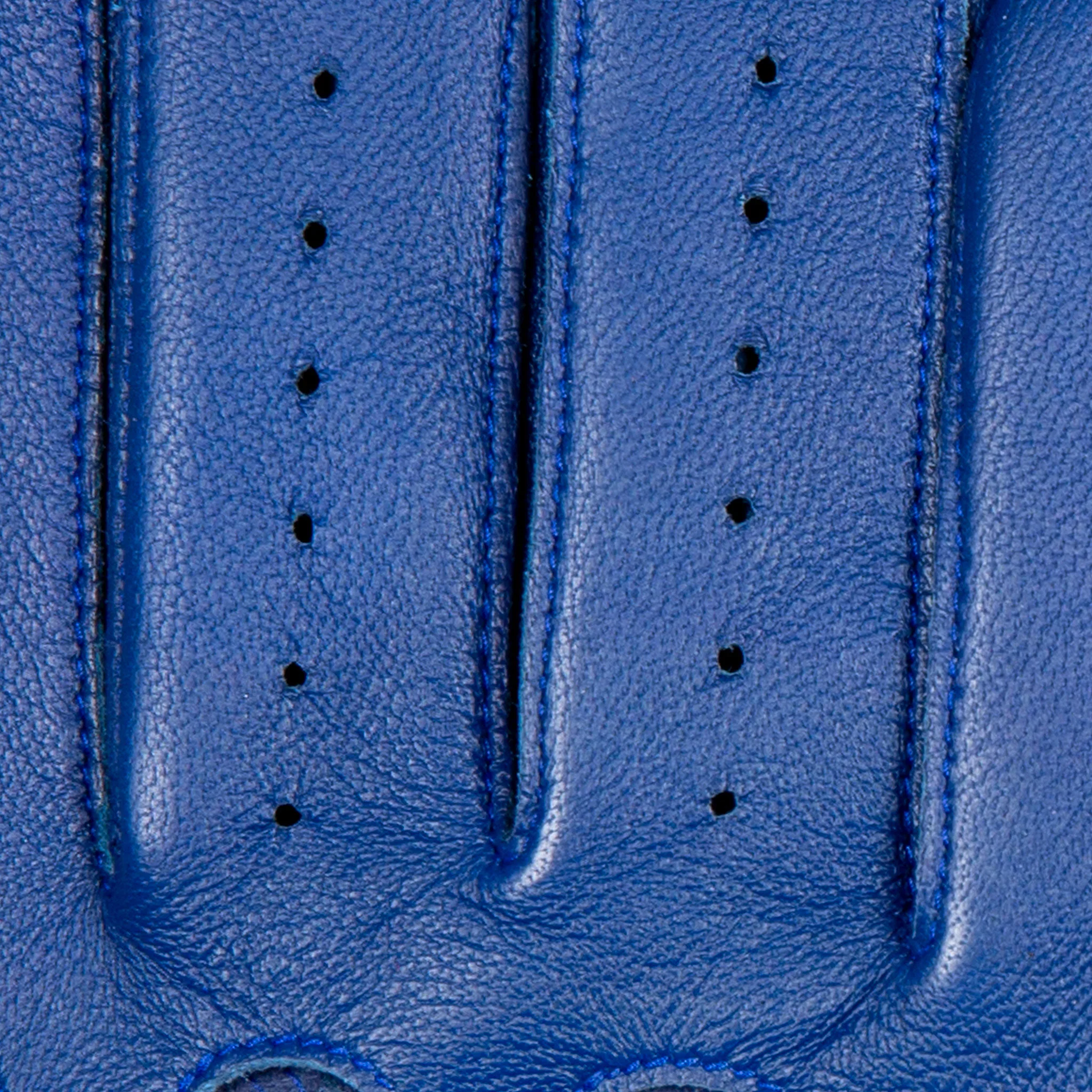 DENTS Delta Men's Classic Leather Driving Gloves - Royal Blue & Black - Image 10