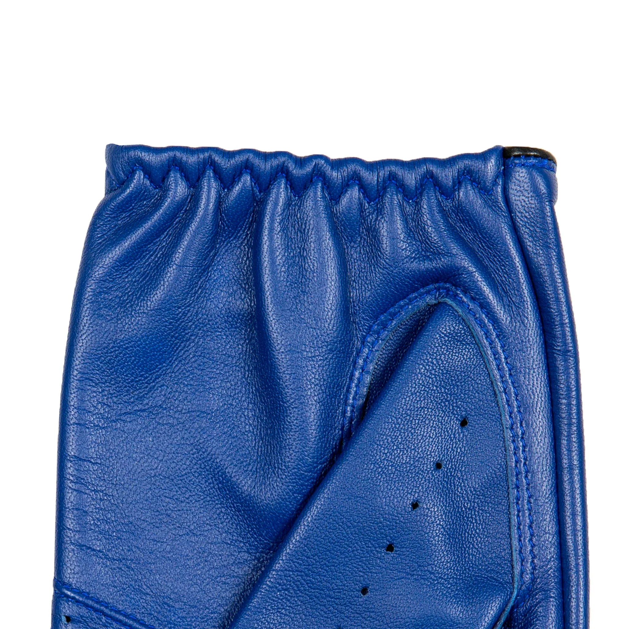DENTS Delta Men's Classic Leather Driving Gloves - Royal Blue & Black - Image 12