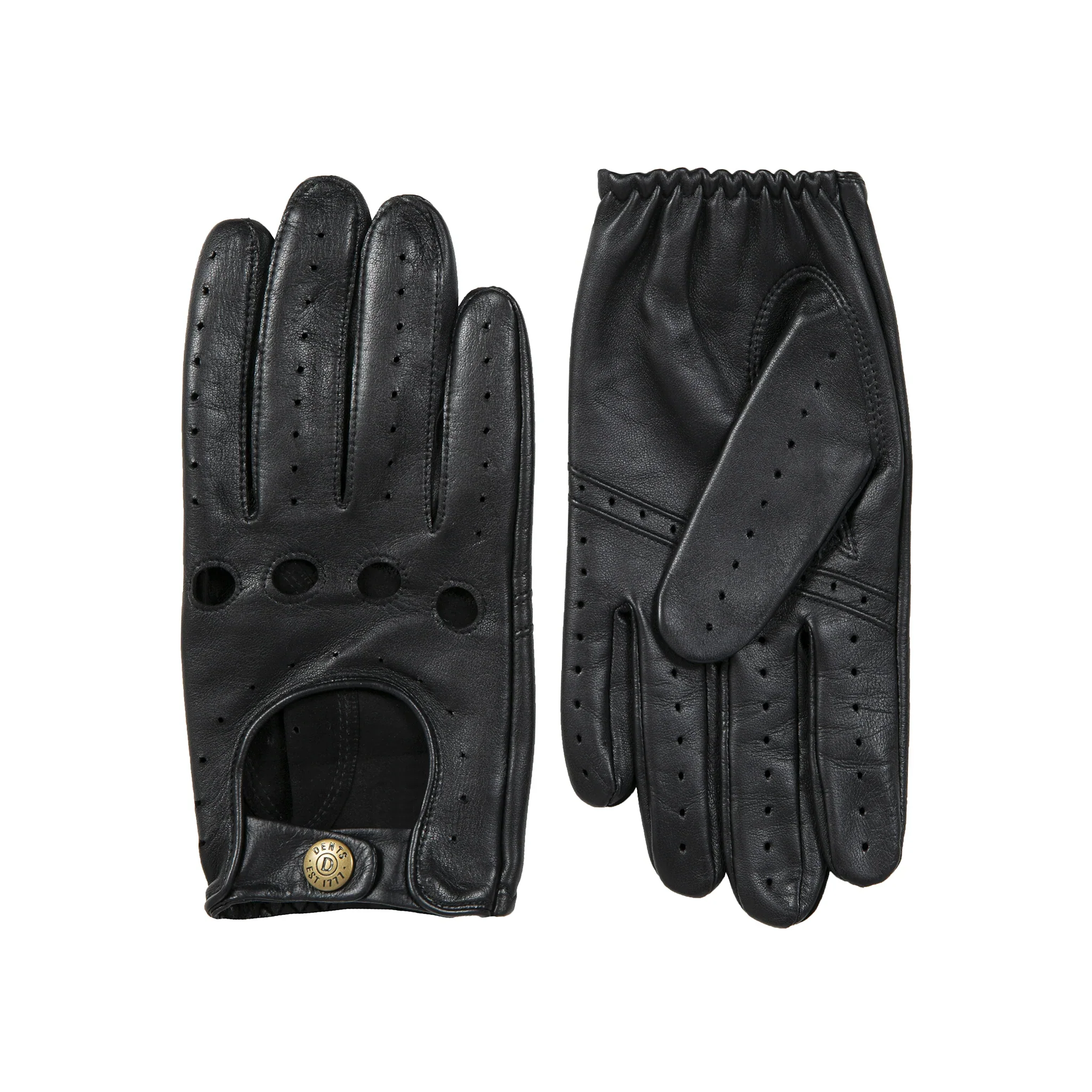 DENTS Delta Men's Classic Leather Driving Gloves - Black - Image 4