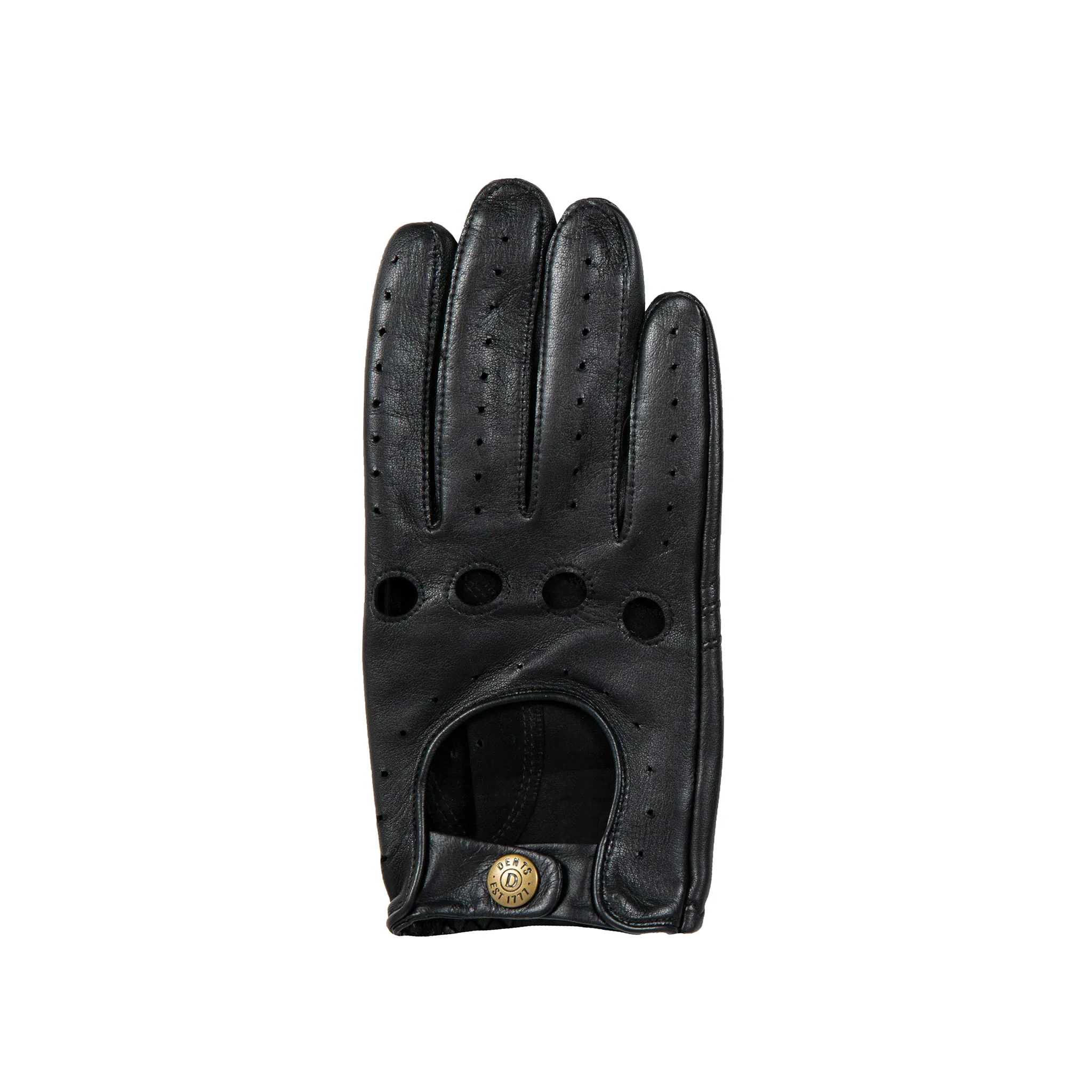 DENTS Delta Men's Classic Leather Driving Gloves - Black - Image 5