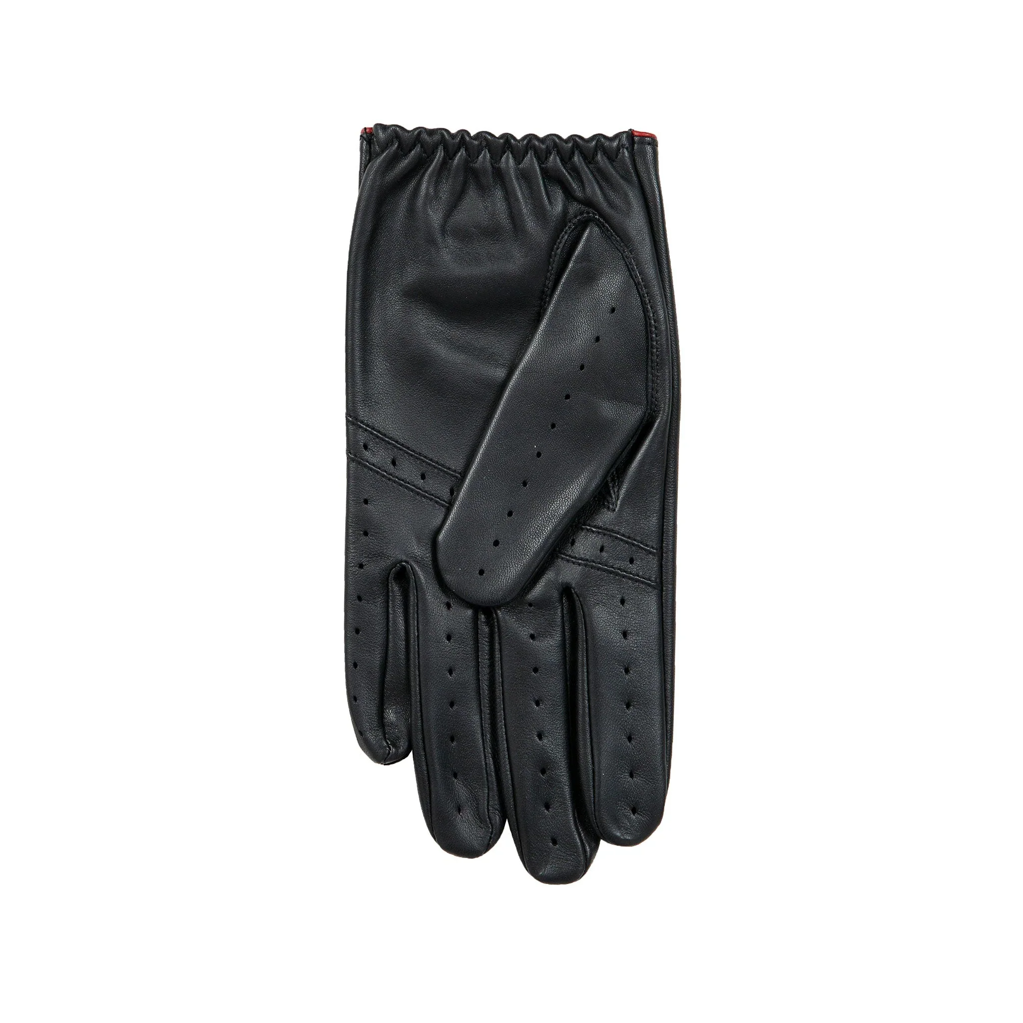 DENTS Delta Men's Classic Leather Driving Gloves - Black & Berry - Image 4