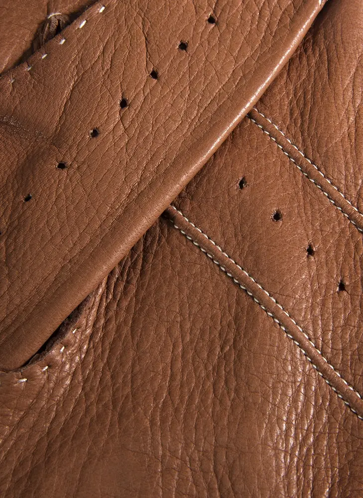 DENTS Winchester Deerskin Driving Gloves - Mens Unlined - Havana - Image 3