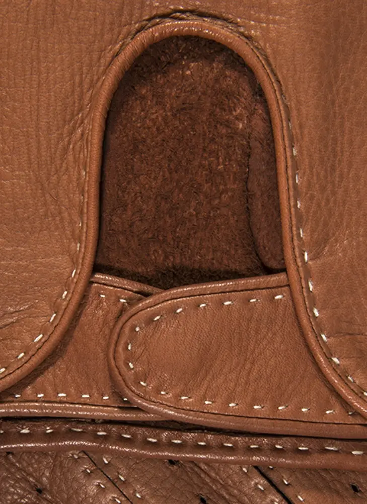 DENTS Winchester Deerskin Driving Gloves - Mens Unlined - Havana - Image 4
