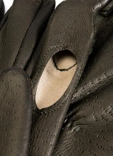 DENTS Regal Heritage Fleece-Lined Leather Shooting Gloves - Mens - Green - Image 5