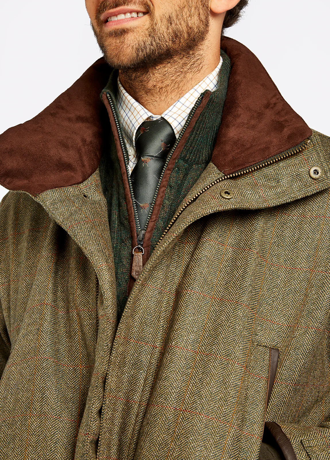 DUBARRY Ballinturbet Shooting Jacket - Mens Tweed - Cedar - Image 4