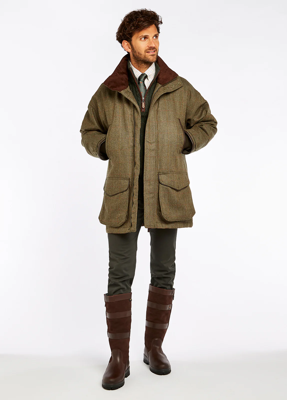 DUBARRY Ballinturbet Shooting Jacket - Mens Tweed - Cedar - Image 8