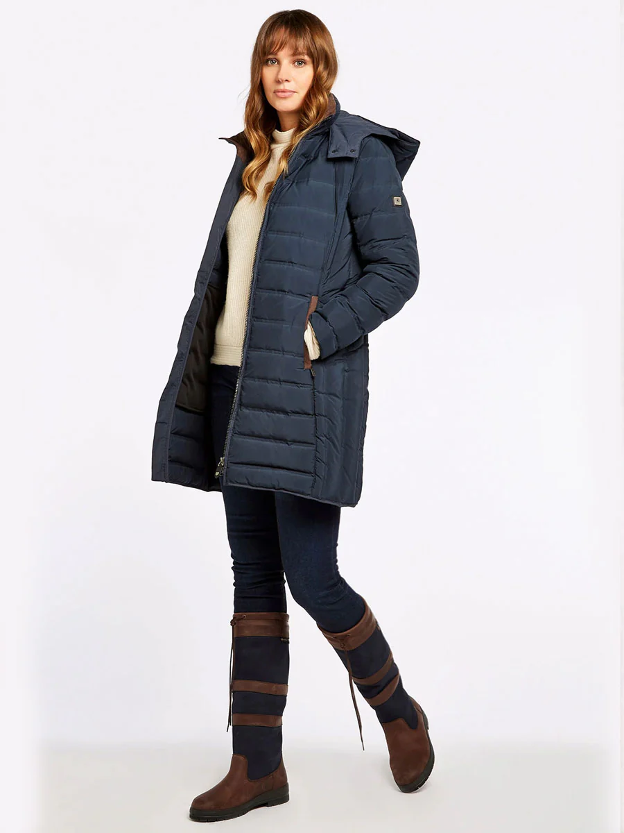 DUBARRY Ballybrophy Long Quilted Jacket - Women's - Navy - Image 3