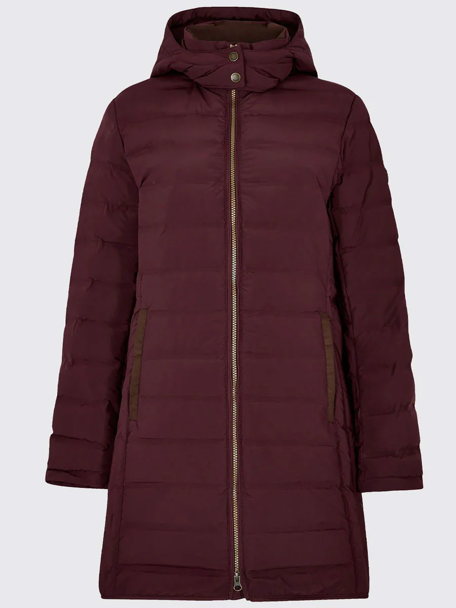 DUBARRY Ballybrophy Long Quilted Jacket - Women's - Ox Blood - Image 4