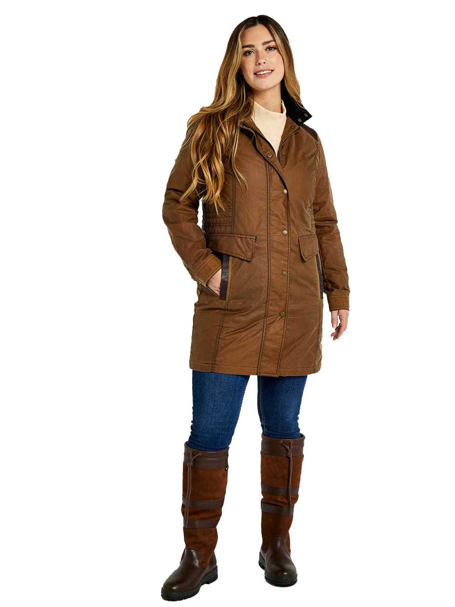 DUBARRY Blacklion Waxed Cotton Jacket - Women's - Cigar - Image 4