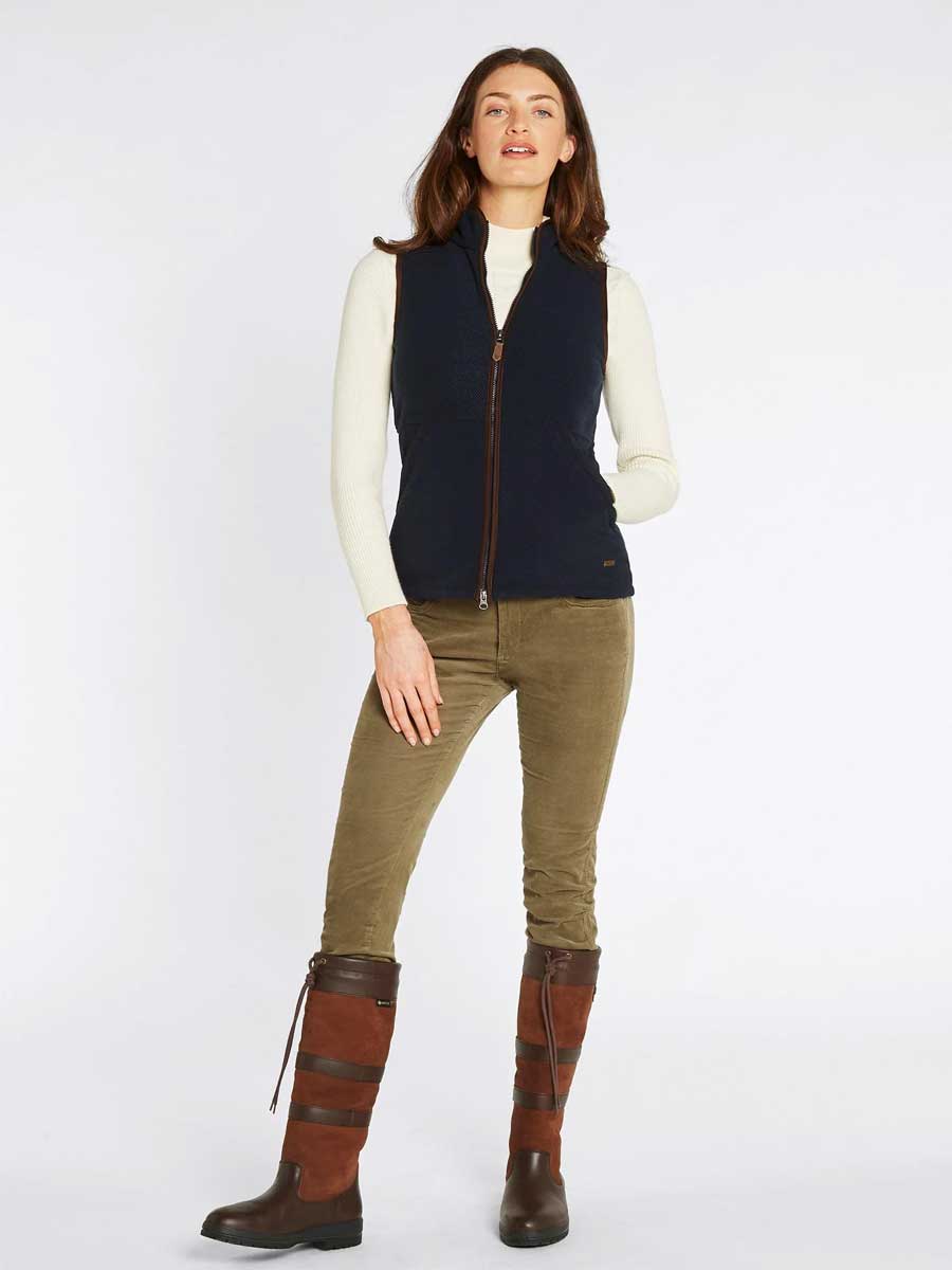 DUBARRY Carbury Fleece Gilet - Womens - Navy - Image 3