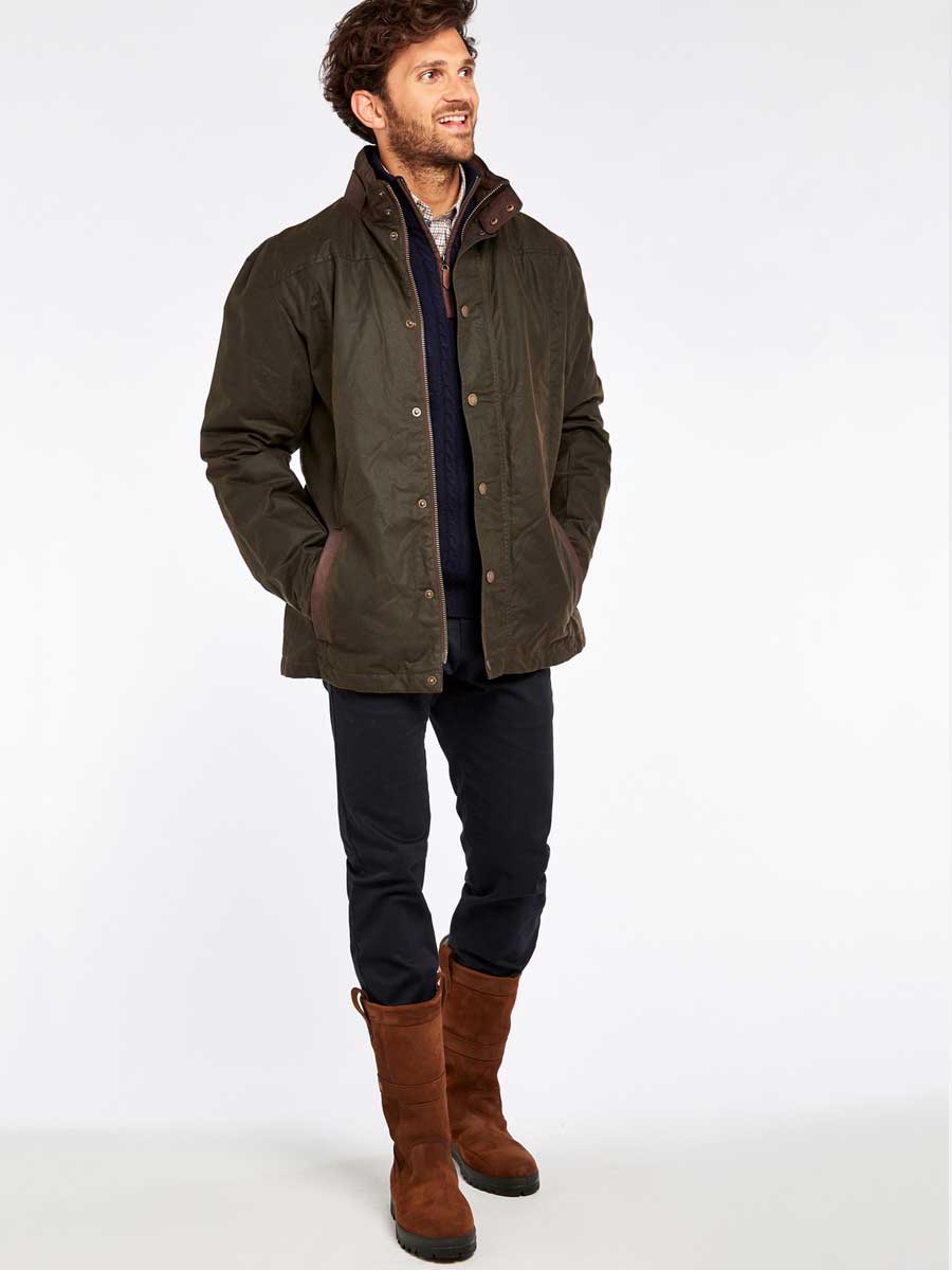 DUBARRY Carrickfergus Waxed Jacket - Mens - Olive - Image 5