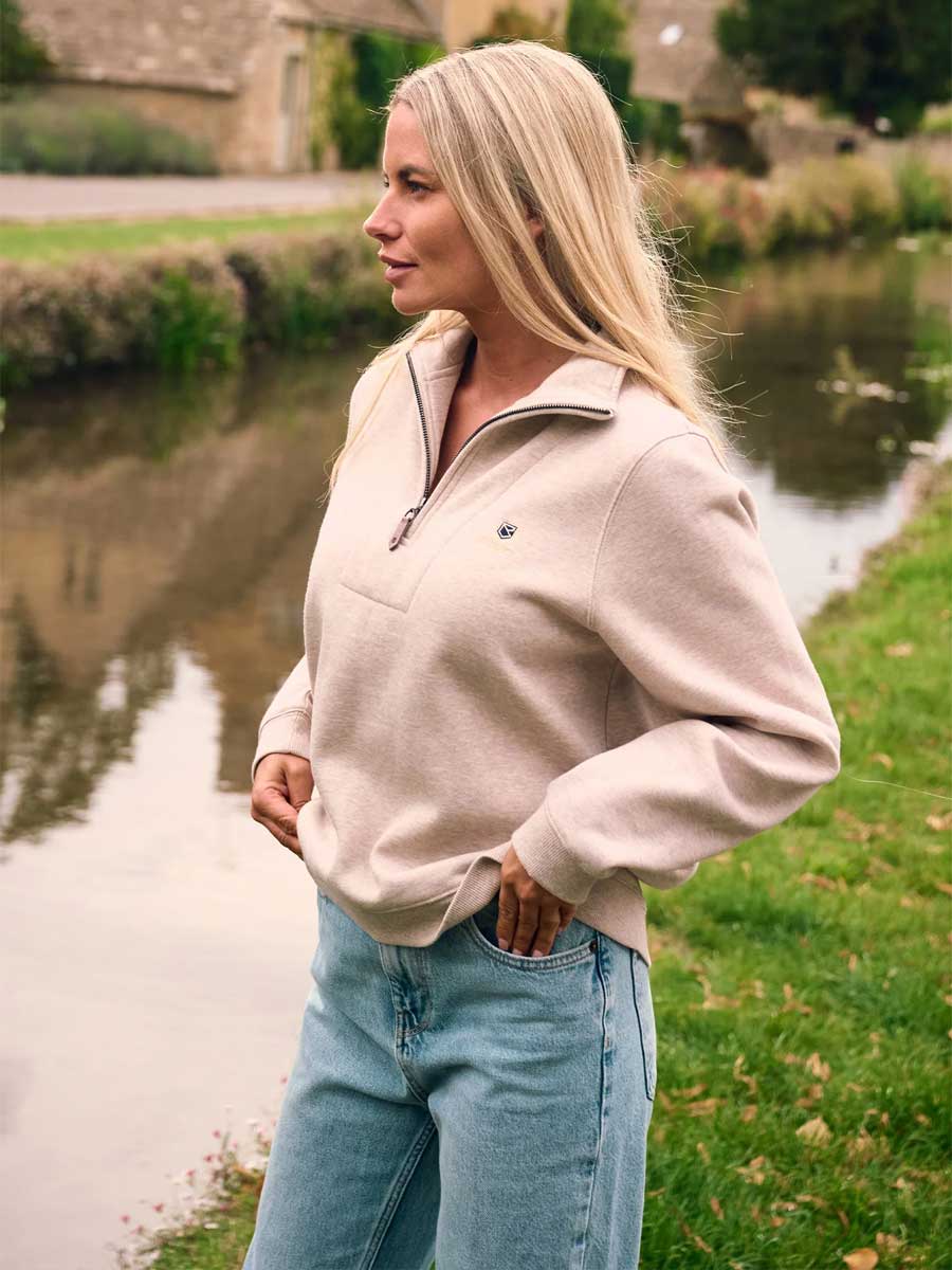 DUBARRY Castlemartyr 1/4 Zip Neck Sweater - Women's - Bone - Image 2