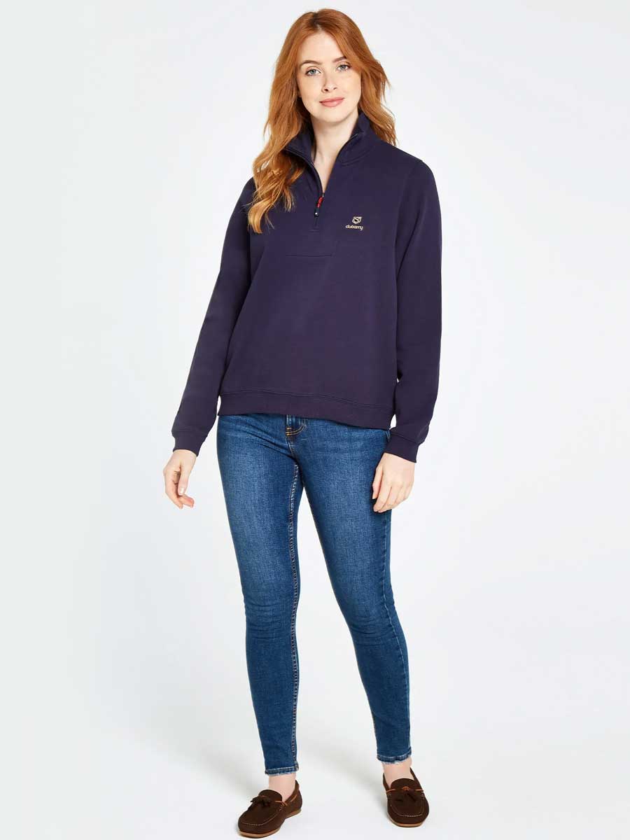 DUBARRY Castlemartyr 1/4 Zip Neck Sweater - Women's - Navy - Image 4