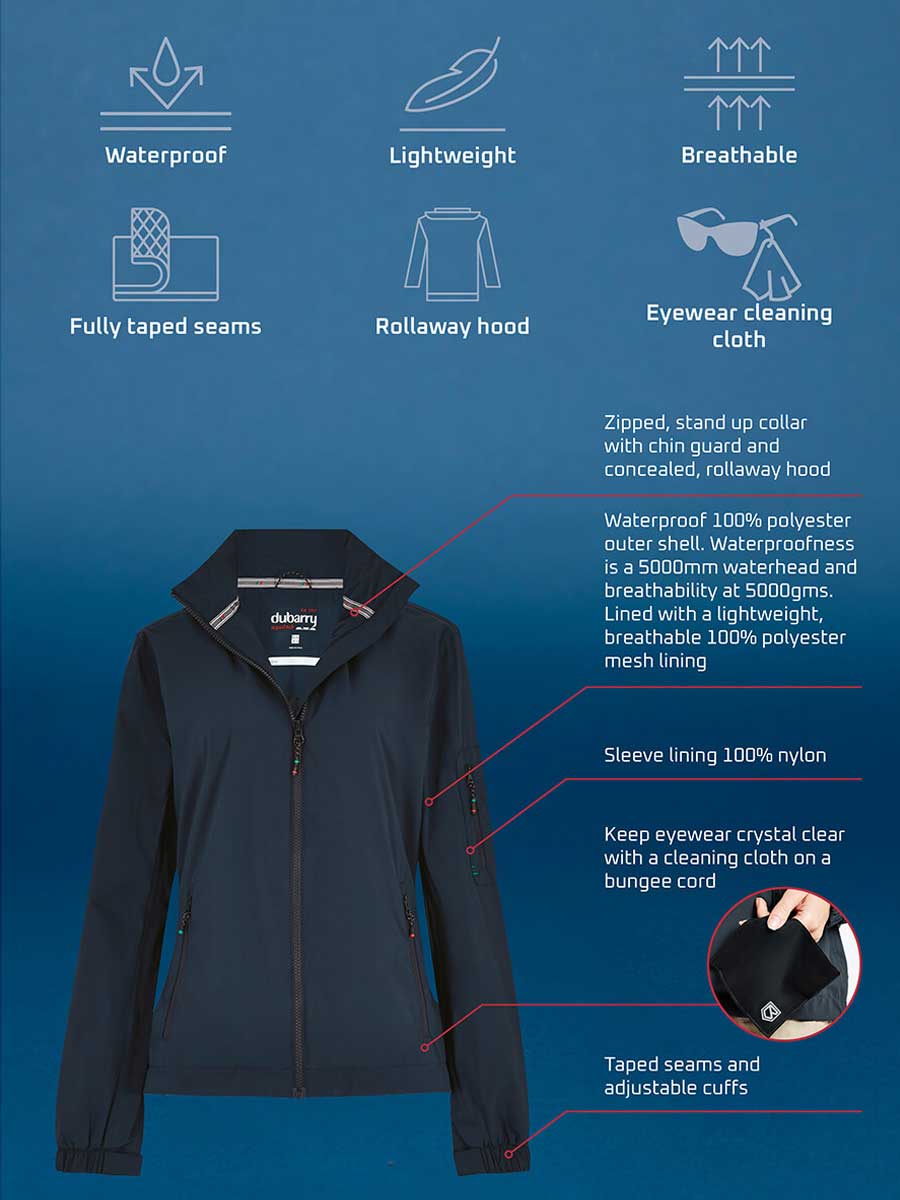 DUBARRY Corfu Womens Lightweight Crew Jacket - Graphite - Image 7