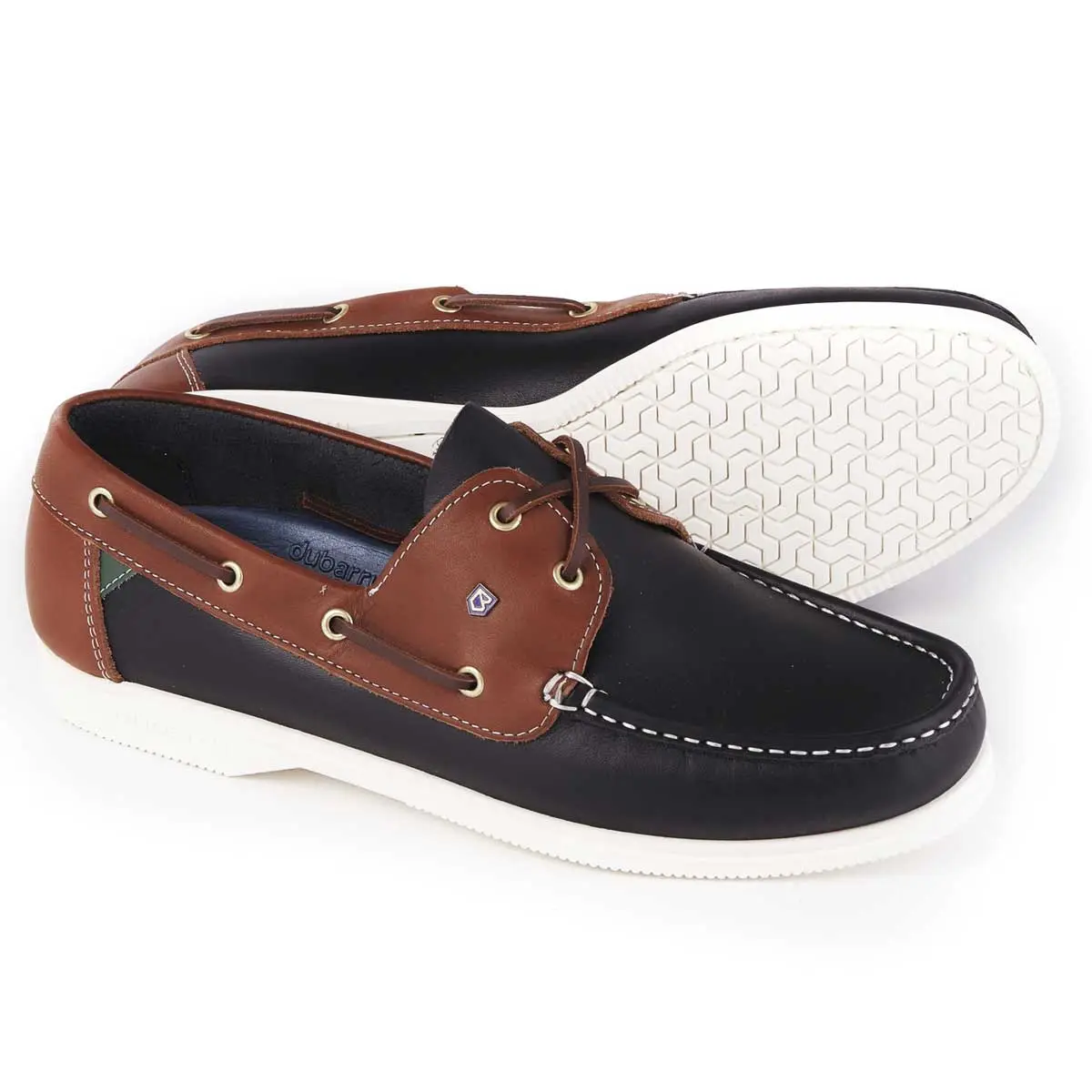 DUBARRY Men's Admirals Deck Shoes - Navy / Brown - Image 3