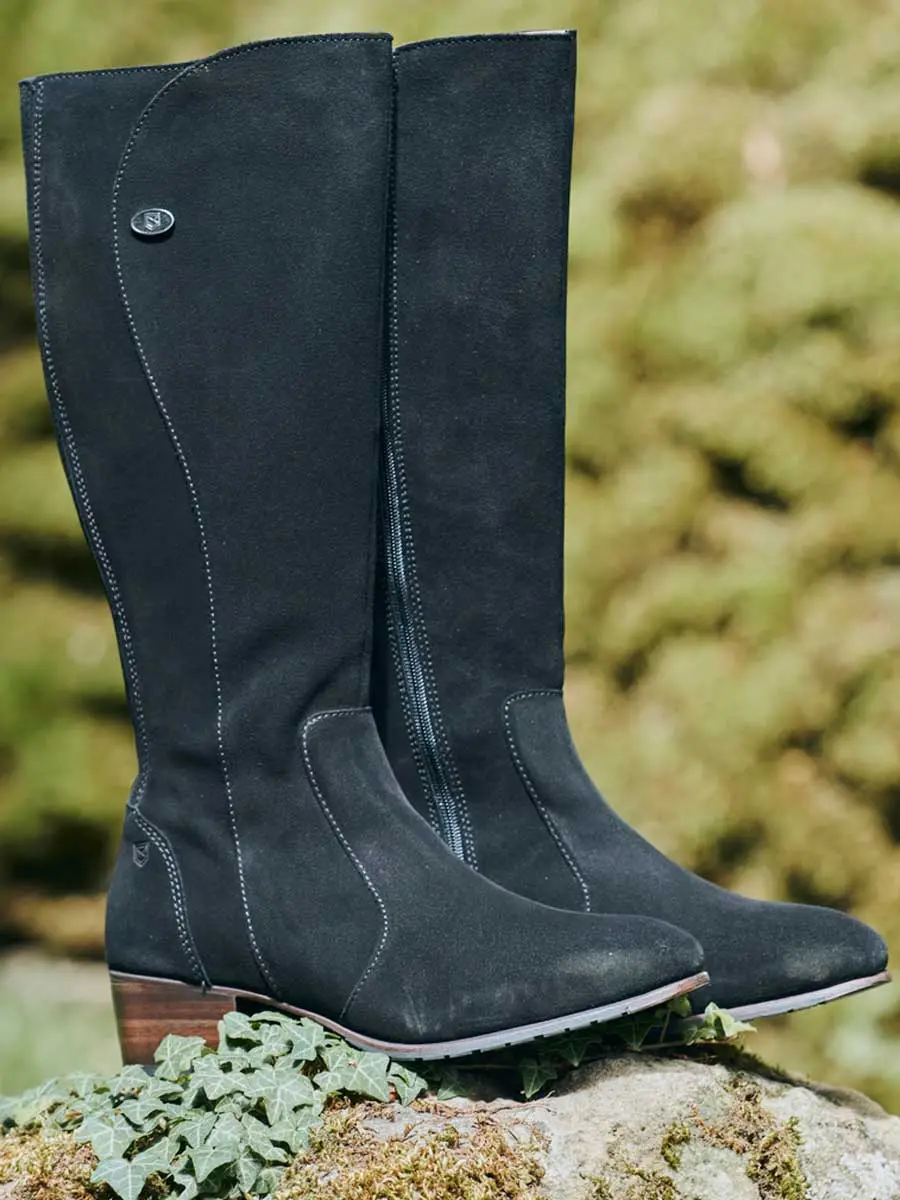 DUBARRY Downpatrick Knee High Boots - Black Suede - Image 2