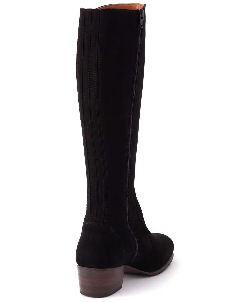 DUBARRY Downpatrick Knee High Boots - Black Suede - Image 4
