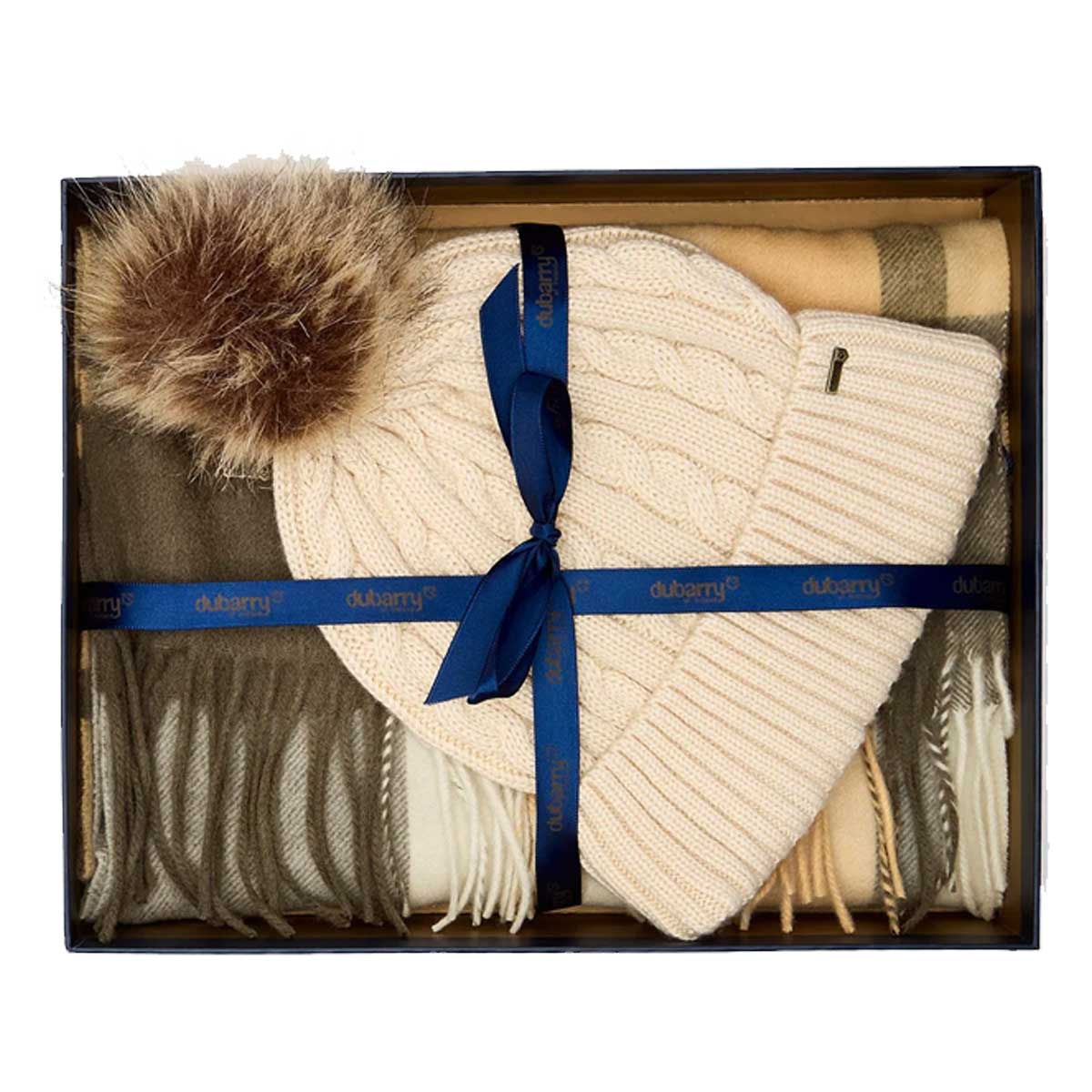 DUBARRY Foley Matching Hat And Scarf Gift Set - Womens - Dusky Green - Image 4