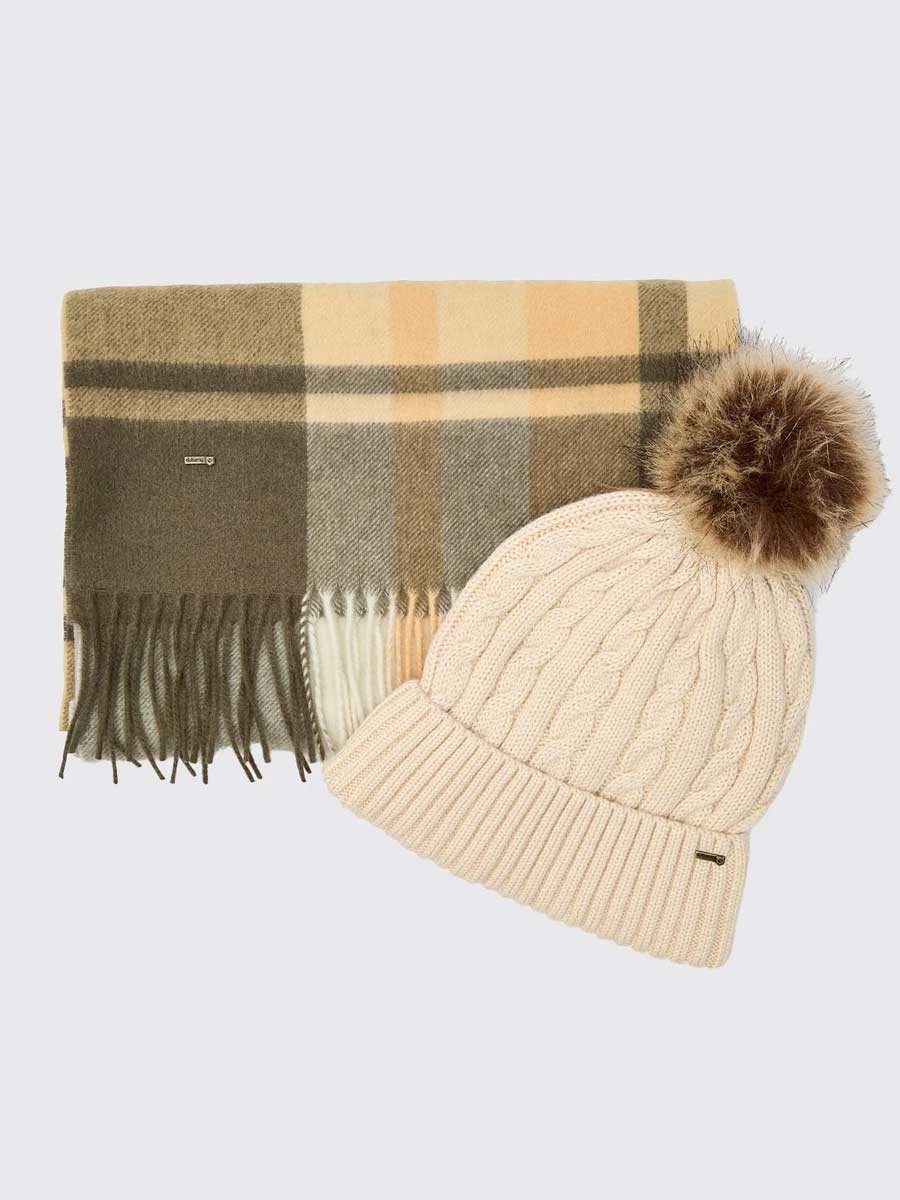 DUBARRY Foley Matching Hat And Scarf Gift Set - Womens - Dusky Green - Image 5