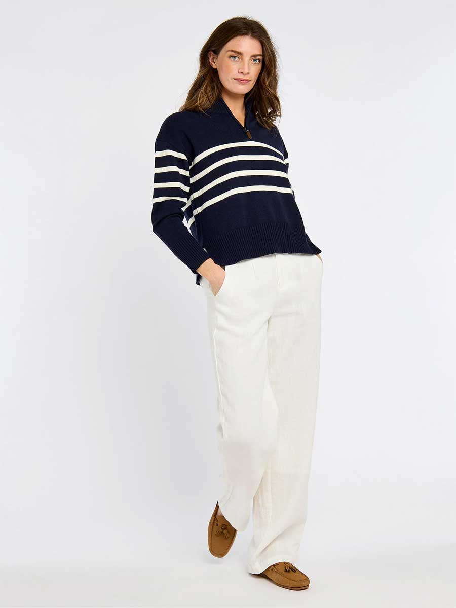 DUBARRY Fonthill Zip Neck Sweater - Womens - Navy - Image 3