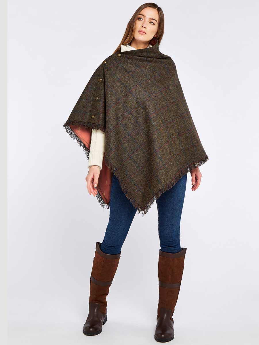 DUBARRY Hazelwood Ladies Tweed Poncho - Hemlock - Image 4