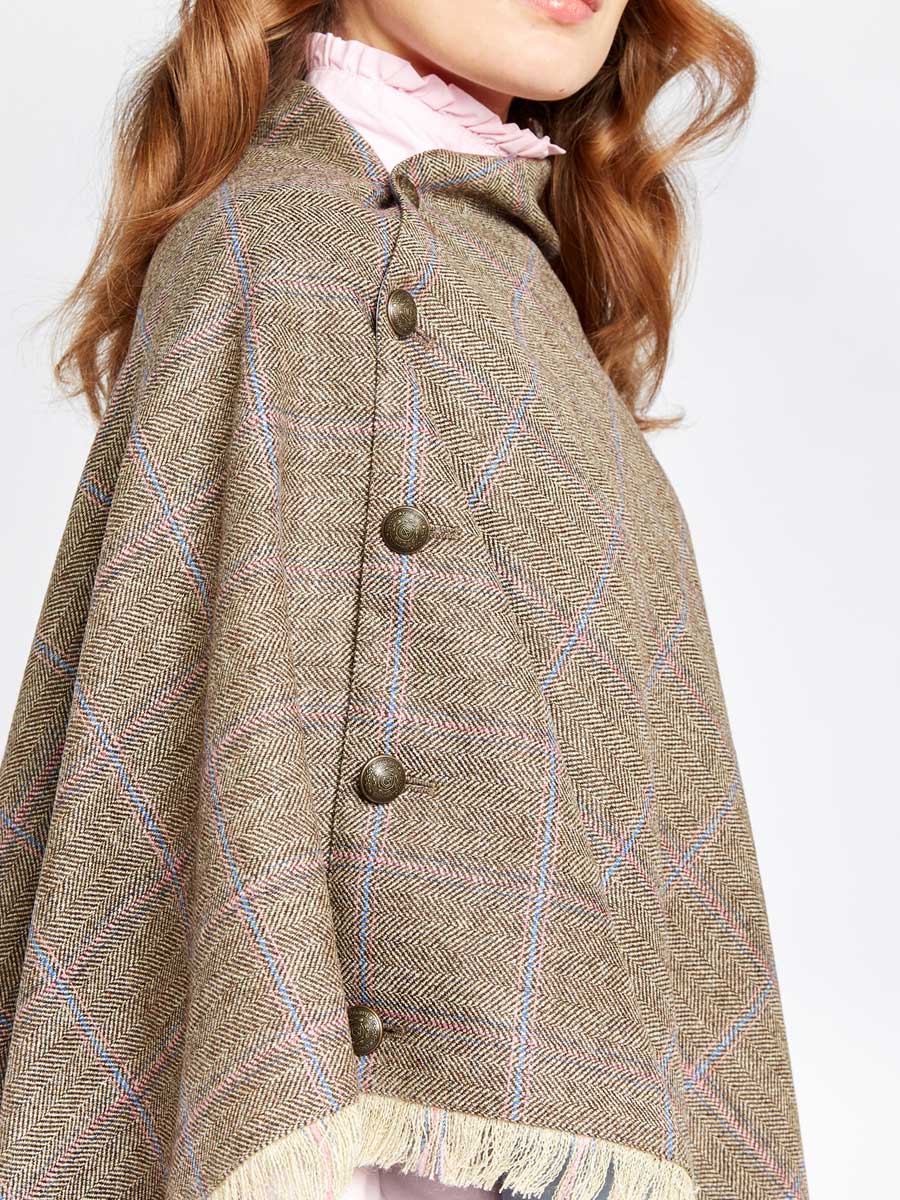 DUBARRY Hazelwood Ladies Tweed Poncho - Woodrose - Image 2