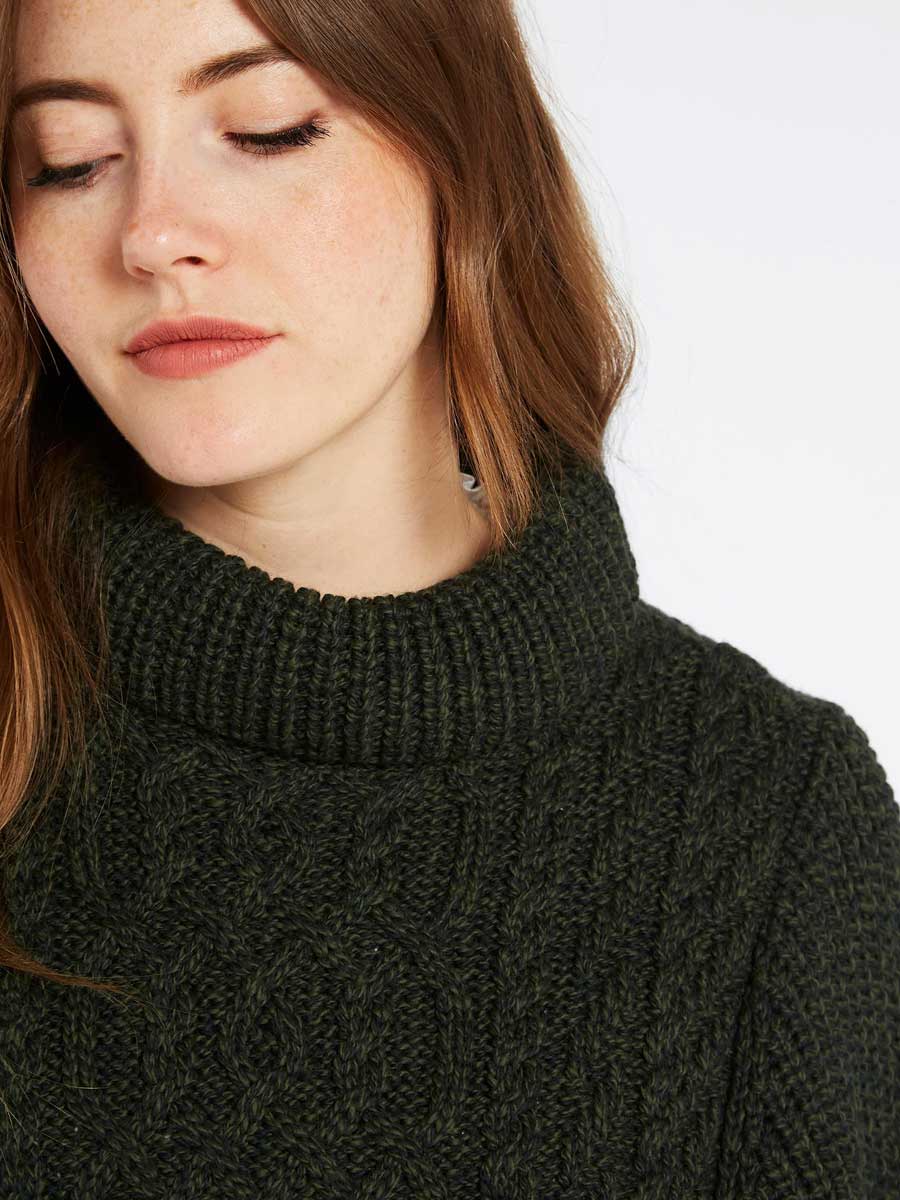 DUBARRY Kilronan Merino Poncho - Womens - Olive - Image 4