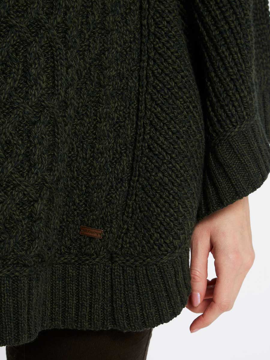 DUBARRY Kilronan Merino Poncho - Womens - Olive - Image 5