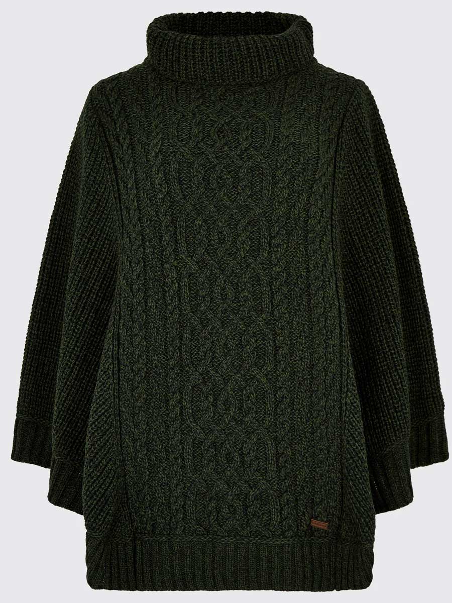 DUBARRY Kilronan Merino Poncho - Womens - Olive - Image 6