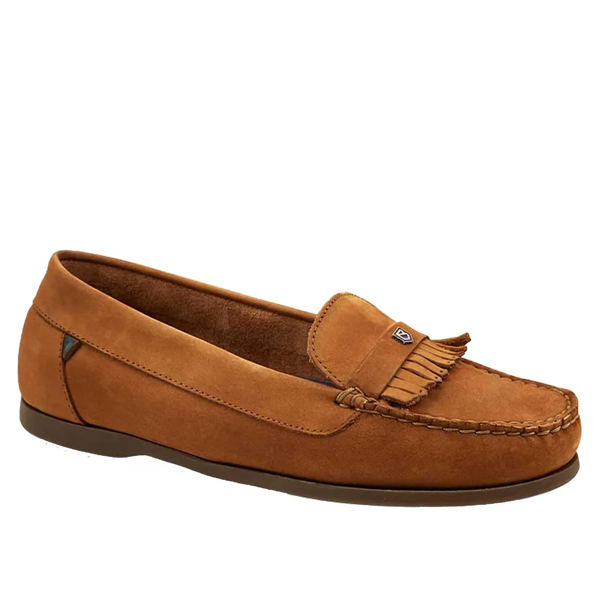 DUBARRY Ladies Florence Slip On Deck Shoes - Cognac